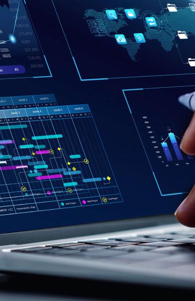 person working on a laptop