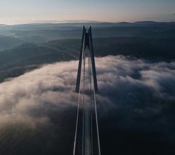 Bridge with fog