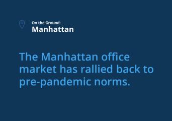 The Manhattan office market has rallied back to pre-pandemic norms.
