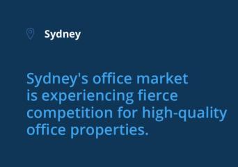 Sydney's office market is experiencing fierce competition for high-quality office properties.