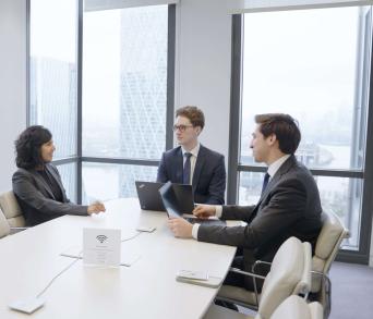Team meeting in a conference room