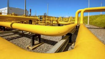 yellow gas pipeline